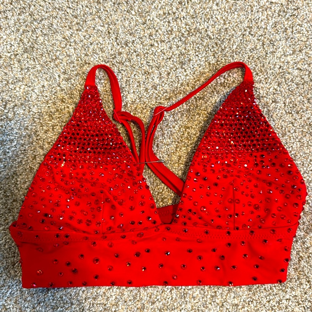 Aerie XS dance top rhinestones and padded adult